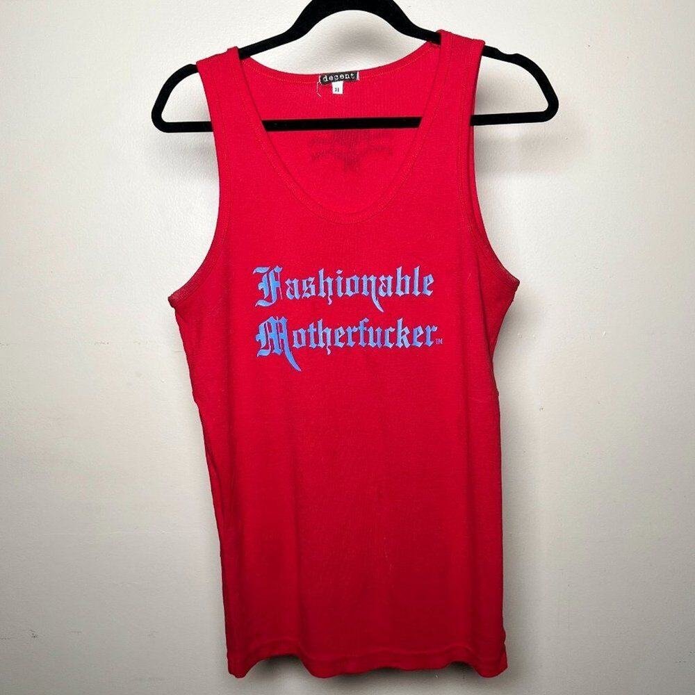 DECENT RED FASHIONABLE MOTHERF***ER BOYS‎ TANK TOP
